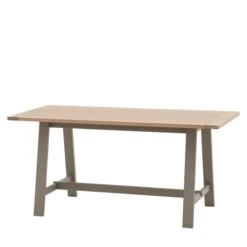 Elda Trestle 4 Seater Rectangular Dining Table, Oak -ELEND SHOP 30850758 alt03