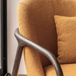 Aurora Fabric Wooden Arm Accent Chair -ELEND SHOP 30850876 alt01