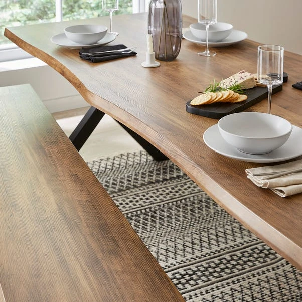 Ezra Large 8 Seater Dining Bench Set, 220cm 2 Ezra Large 8 Seater Dining Bench Set, 220cm - Image 2