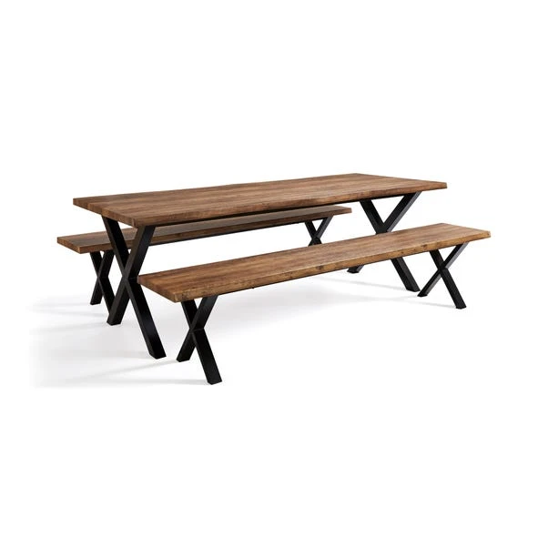 Ezra Large 8 Seater Dining Bench Set, 220cm 6 Ezra Large 8 Seater Dining Bench Set, 220cm - Image 6