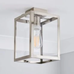 London Industrial Bathroom Flush Ceiling Light -ELEND SHOP 30851252 alt01