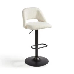 Jonas Adjustable Height Bar Stool, Ivory Boucle -ELEND SHOP 30851446 alt04