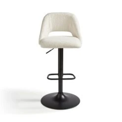 Jonas Adjustable Height Bar Stool, Ivory Boucle -ELEND SHOP 30851446 alt05
