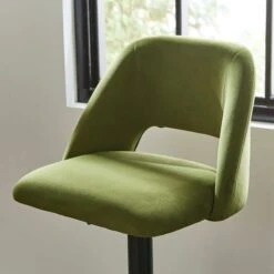 Jonas Adjustable Height Bar Stool, Velvet -ELEND SHOP 30851449 alt02