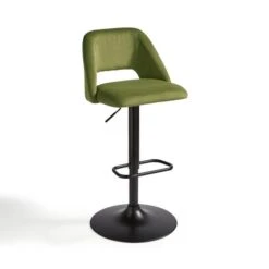 Jonas Adjustable Height Bar Stool, Velvet -ELEND SHOP 30851449 alt04