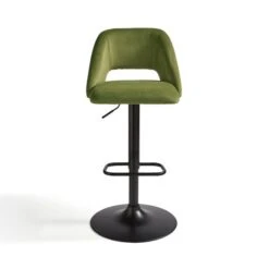 Jonas Adjustable Height Bar Stool, Velvet -ELEND SHOP 30851449 alt05