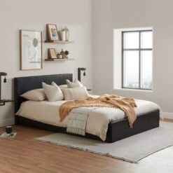 Berlin Ottoman Bed Frame, Faux Leather