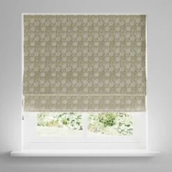 Woodblock Floral Blackout Roman Blind -ELEND SHOP 30855065 alt02