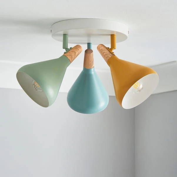 Elements Wolston 3 Light Semi Flush Spotlight 6 Elements Wolston 3 Light Semi Flush Spotlight - Image 6