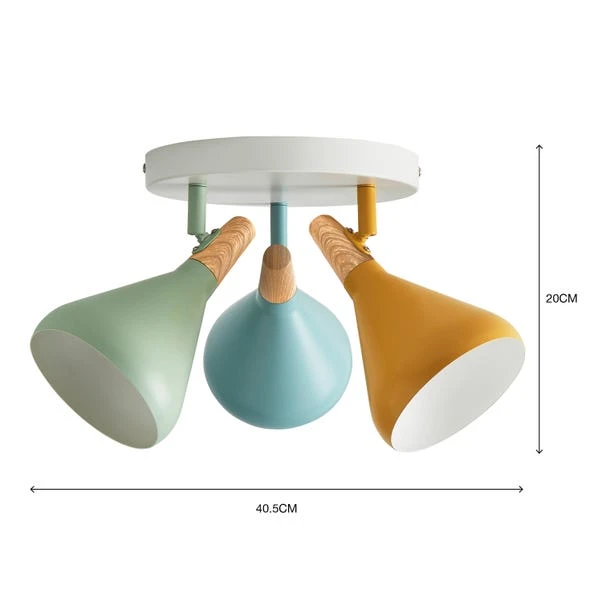 Elements Wolston 3 Light Semi Flush Spotlight 10 Elements Wolston 3 Light Semi Flush Spotlight - Image 10