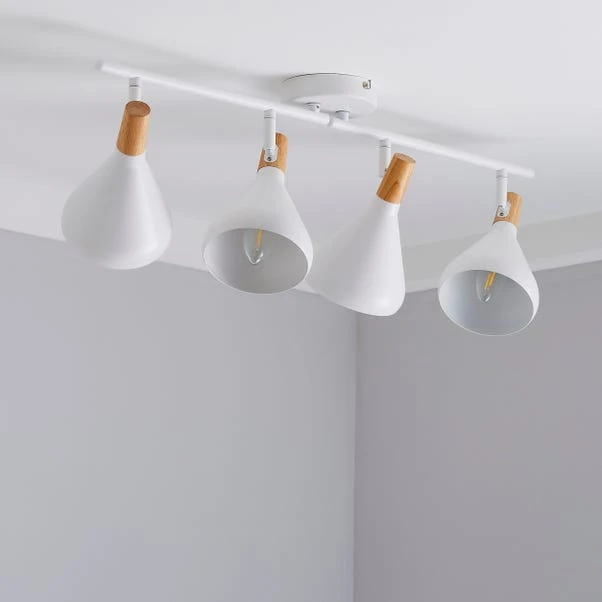 Elements Wolston 4 Light Semi Flush Spotlight Bar 8 Elements Wolston 4 Light Semi Flush Spotlight Bar - Image 8