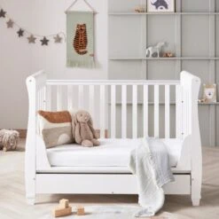 Babymore Eva Sleigh Cot Bed With Drawer -ELEND SHOP 30857150 alt02