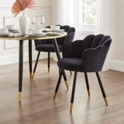 Vivian Velvet Dining Chair -ELEND SHOP 30857284