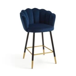 Vivian Counter Height Bar Stool, Velvet -ELEND SHOP 30857287 alt05