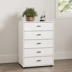 Wiemann Kahla Glass Fronted Small 5 Drawer Chest -ELEND SHOP 30858680