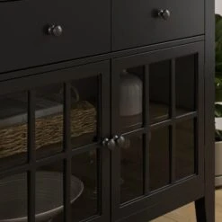 Lynton Small Glazed Sideboard, Black -ELEND SHOP 30858794 alt03