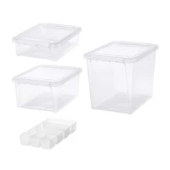 Smartstore Home Bundle Set Of 4 Assorted Boxes, Clear