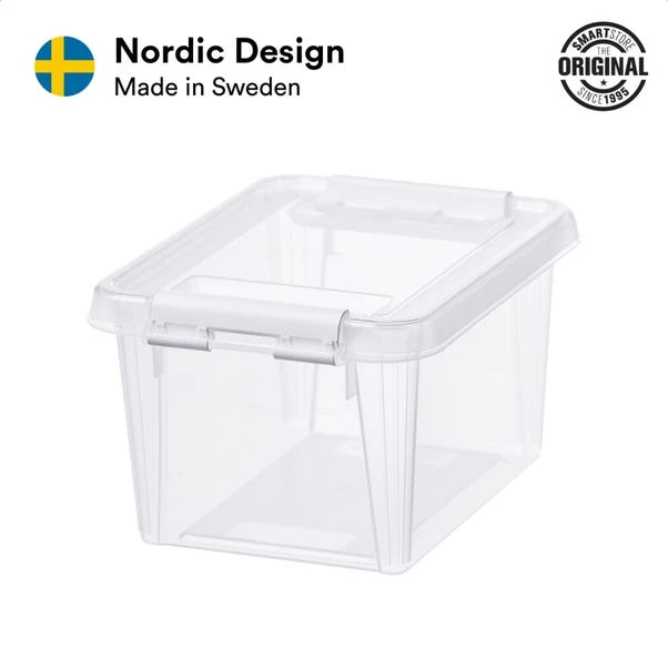 SmartStore Home 1.5L Set Of 8 Storage Boxes, Clear 2 SmartStore Home 1.5L Set Of 8 Storage Boxes, Clear - Image 2