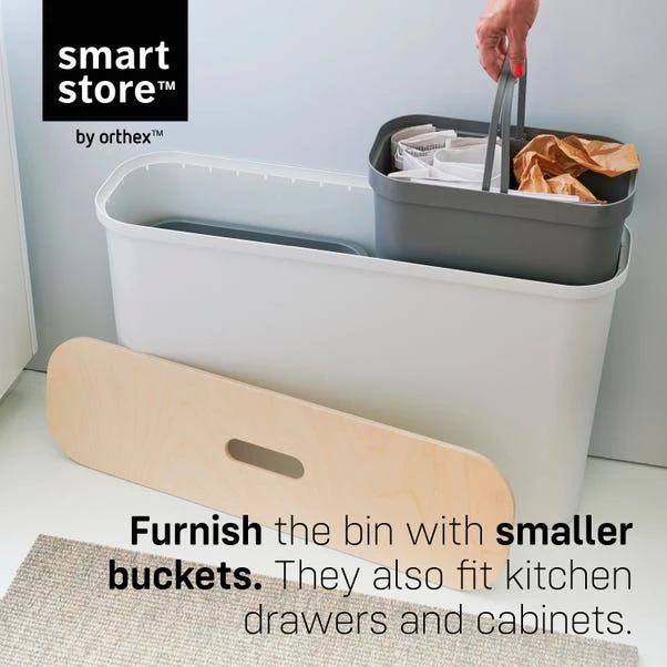 SmartStore Collect Slim Recycling Solution 46L, White 6 SmartStore Collect Slim Recycling Solution 46L, White - Image 6