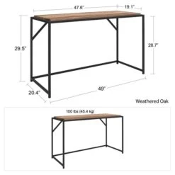 Quincy Writing Desk, Weathered Oak -ELEND SHOP 30860054 alt09