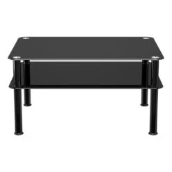AVF Large Coffee Table, Black Glass With Black Legs 7 AVF Large Coffee Table, Black Glass With Black Legs -ELEND SHOP 30861074 alt02
