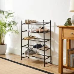 5 Tier Extendable Metal Shoe Rack -ELEND SHOP 30862494