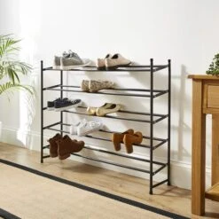 5 Tier Extendable Metal Shoe Rack -ELEND SHOP 30862494 alt01