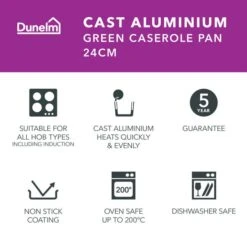 Cast Aluminium Casserole Dish, 24cm -ELEND SHOP 30866806 alt01