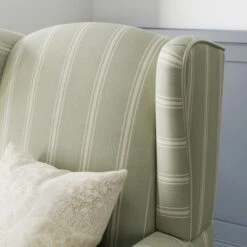 Oswald Pinstripe Wingback Armchair 30 Oswald Pinstripe Wingback Armchair -ELEND SHOP 30866931 alt01