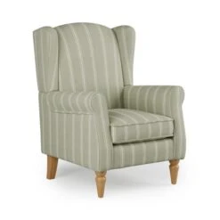 Oswald Pinstripe Wingback Armchair 34 Oswald Pinstripe Wingback Armchair -ELEND SHOP 30866931 alt05