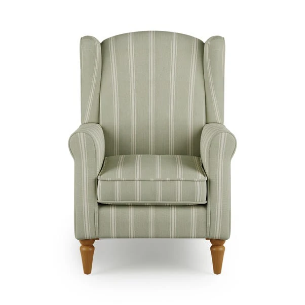 Oswald Pinstripe Wingback Armchair 16 Oswald Pinstripe Wingback Armchair - Image 16