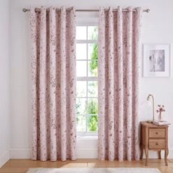 Watercoloured Floral Blackout Eyelet Curtains -ELEND SHOP 30868650 alt01