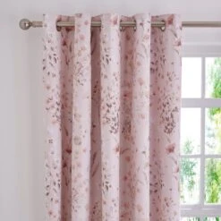 Watercoloured Floral Blackout Eyelet Curtains -ELEND SHOP 30868651