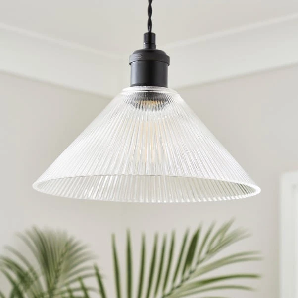 Ezra Conical Glass Easy Fit Pendant Shade 1 Ezra Conical Glass Easy Fit Pendant Shade