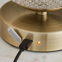 Cassia Pressed Glass Rechargeable Touch Dimmable Table Lamp -ELEND SHOP 30869562 alt05