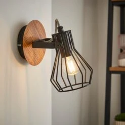 Fulton Industrial Spotlight Wall Light