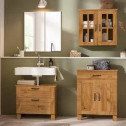 Harlow Wall Cabinet, Oak Effect -ELEND SHOP 30869867 alt02