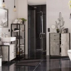 Colton Shelving Unit, Concrete Effect -ELEND SHOP 30869871 alt02