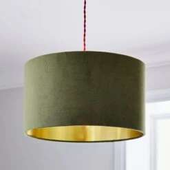 Nesa Velvet Drum Lamp Shade -ELEND SHOP 30870736