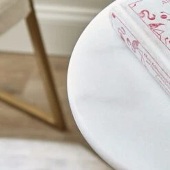 Carrara Marble Base Floor Lamp With Table -ELEND SHOP 30871997 alt03