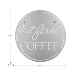 But First Coffee Indoor Outdoor Mirrored Neon Sign -ELEND SHOP 30873114 alt08