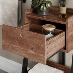 Fulton Bathroom Ladder Shelf, Pine Effect -ELEND SHOP 30873186 alt04