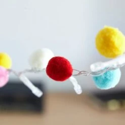Multicoloured Pom Pom String Lights 7 Multicoloured Pom Pom String Lights -ELEND SHOP 30873991 alt03