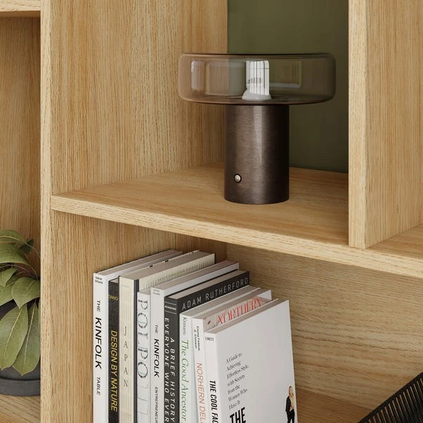 Hardy Wide Bookcase With 2 Drawers, Oak Effect 4 Hardy Wide Bookcase With 2 Drawers, Oak Effect - Image 4