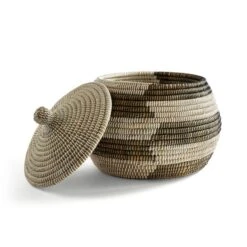 Contrast Storage Basket With Lid -ELEND SHOP 30876046 alt04