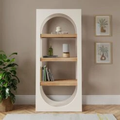 Albourne Tall Bookcase, Oak Effect -ELEND SHOP 30877183