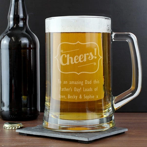 Personalised Cheers Stern Pint Tankard 1 Personalised Cheers Stern Pint Tankard