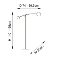 Vogue Nico 2 Light Floor Lamp -ELEND SHOP 30878866 alt09