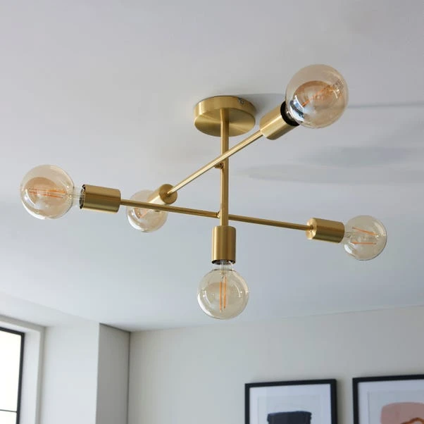 Vogue Ryker 5 Light Semi Flush Ceiling Light 2 Vogue Ryker 5 Light Semi Flush Ceiling Light - Image 2