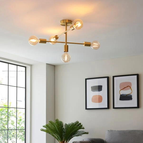 Vogue Ryker 5 Light Semi Flush Ceiling Light 3 Vogue Ryker 5 Light Semi Flush Ceiling Light - Image 3